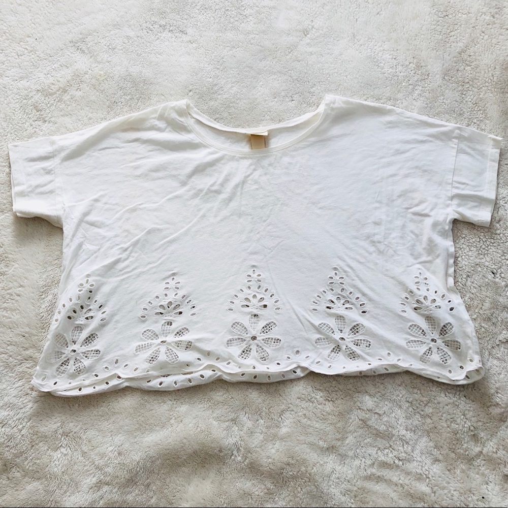 H&M Scalloped Crop Top